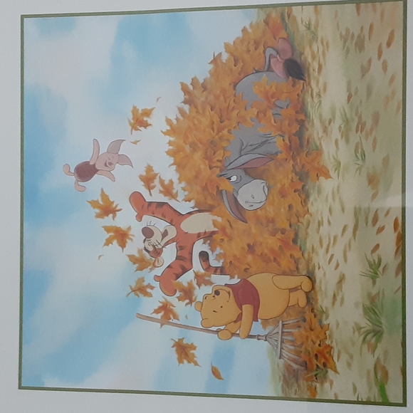 Disney's Winnie the Pooh Framed Art Print Fall Four Seasons Series (1) - Picture 2 of 10